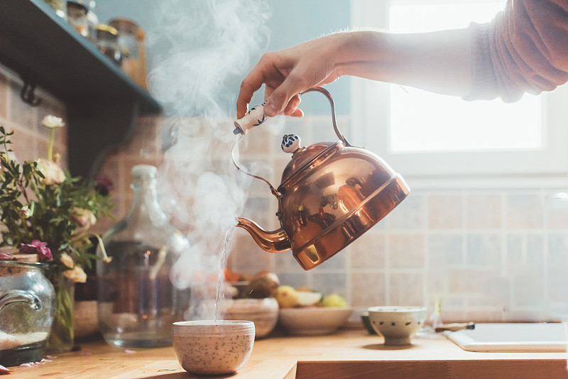 高温热水泡茶